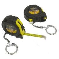 toolzone 2pc 1m rubber coated tape measure keyring