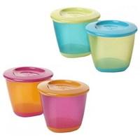 Tommee Tippee Pop Up 2 Weaning Pots (4m+) Pink / Light Blue