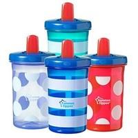 tommee tippee essential free flow super sipper 9m 300ml red