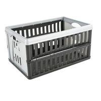 Tontarelli Black & Grey 60L Plastic Folding Crate