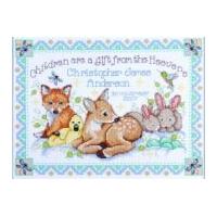 Tobin Baby Counted Cross Stitch Kit Woodland Baby Sampler 30cm x 32.5cm