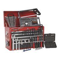 TOPCHEST 9 DRAWER - BALL BEARING RUNNERS - RED/GREY WITH 196PC TOOL KIT