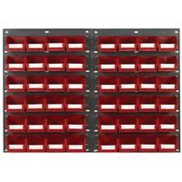 Topstore TC2 Wall Mounted Louvred Panel Kits 2 x TP2 & 48 x TC2 - Red