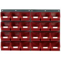Topstore TC3 Wall Mounted Louvred Panel Kits 2 x TP2 & 24 x TC3 - Red