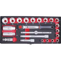 toolcraft 826373 10mm 38 socket set 23pce