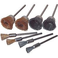 Toolcraft 816538 Steel/Brass Brushes Set 8pce