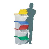 Topstore Multi-Functional Containers - Mixed Colour Lids - Pack Of 4