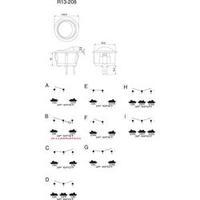 Toggle switch 250 Vac 10 A 1 x On/(Off) SCI R13-208E-02 momentary 1 pc(s)