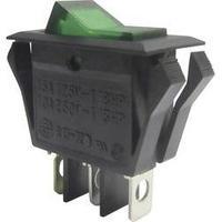 Toggle switch 250 Vac 10 A 1 x Off/On SCI R13-72B-01 GREEN latch 1 pc(s)