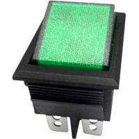 Toggle switch 250 Vac 10 A 2 x Off/On SCI R13-69B-01 GREEN latch 1 pc(s)