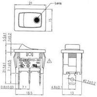 toggle switch 12 vdc 16 a 1 x offon sci r13 66b2 02 bb green latch 1 p ...