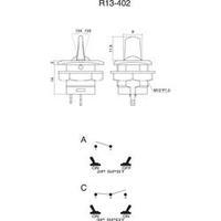 Toggle switch 250 Vac 3 A 1 x Of...
