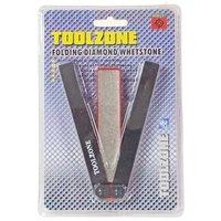 toolzone folding double sided diamond file whetstone