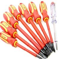 Toolzone 8 Piece Vde Insulated Screwdrivers & Tester Set