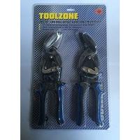 Toolzone 2pc 10\'\' Crv Full Offset Aviation Tin Snip Set Ct035lr