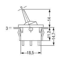 Toggle switch 250 Vac 10 A 1 x On/On Marquardt 1813.1102 latch 1 pc(s)