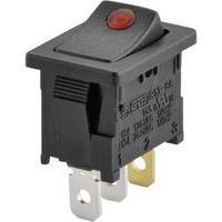 Toggle switch 250 Vac 6 A 1 x Off/On SCI R13-66B2-02 RED (250V/AC 150KR) latch 1 pc(s)