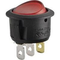 Toggle switch 12 Vdc 20 A 1 x Off/On SCI R13-208B-02 BLACK/RED - LED RED 12VDC latch 1 pc(s)