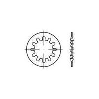 Tooth-lock washers Inside diameter: 5.3 mm DIN 6797 Spring steel zinc galvanized 500 pc(s) TOOLCRAFT 138377
