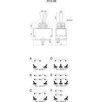 Toggle switch 250 Vac 10 A 2 x On/Off/On SCI R13-28E-06 latch/0/latch 1 pc(s)