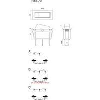 Toggle switch 24 Vdc 10 A 1 x Off/On SCI R13-70A-01 latch 1 pc(s)