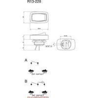 Toggle switch 250 Vac 6 A 1 x Of...
