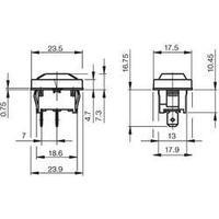 Toggle switch 250 Vac 10 A 1 x Off/On Marquardt 1801.1403 IP40 latch 1 pc(s)