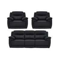 Touch Leather Power Recliner 3 Seater Sofa and 2 Armchairs