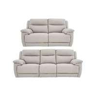 Touch 3 and 2 Seater Fabric Manual Recliner Sofas