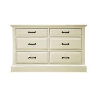 toulouse painted pine six drawer chest