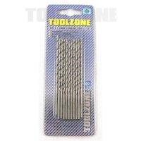 Toolzone 8pc 3mm Long Series HSS Drills