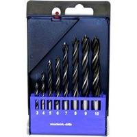 Toolzone 8pc Quality Wood Drill Bit Set In Flat Plastic Case