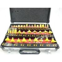 toolzone 35pc 14 shank router bit display in case