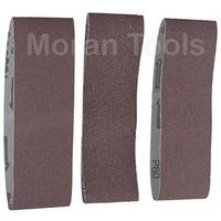 Toolzone 3pc 60 X 400mm Assorted Grit Sanding Belts