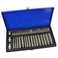 toolzone 41 piece hex star ribe spline bit set