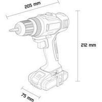 toolcraft dd 18 cordless drill 18 v 2 ah li ion incl rechargeables inc ...