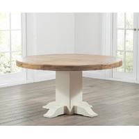 torres 150cm oak cream pedestal dining table