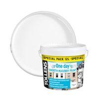 Tollens Pure Brilliant White Smooth Matt Masonry Paint 12000ml