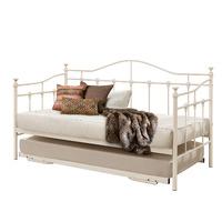 Torino Bed Frame in Cream With Trundle