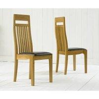 toulouse solid oak leather dining chair