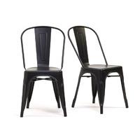 Tolix Industrial Style Black Dining Chairs