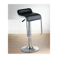 torino faux leather bar stool in black with gaslift action