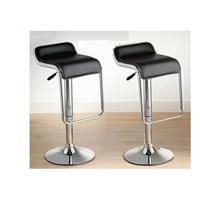 Torino Bar Stools In Black Faux Leather in A Pair
