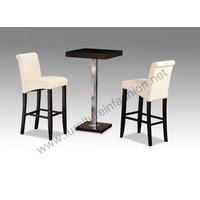 tobago wenge bar table with 2 cream montecarlo high chairs