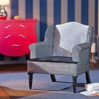 Torrent Sofa Chair In Fabric Velvet With Wooden Legs in Black