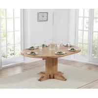 torino oak extending pedestal dining table