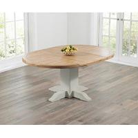 Torino Oak & Grey Extending Pedestal Dining Table