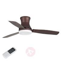 tonsay ceiling fan dark brown with lighting