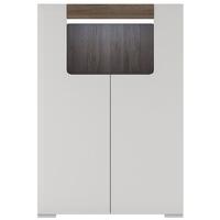 toronto cabinet low 2 door with open shelf and plexi lighting