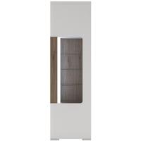 Toronto Glazed Display Cabinet - Tall Narrow with Internal Shelves and Plexi Lighting